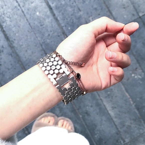 NEW Silver Adjustable Luxury Stainless Steel Strap band For Apple Watch - Picture 3 of 8